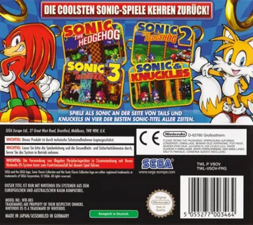 Sonic Classic Collection (Europe) (En,Fr,De,Es,It) (NDSi Enhanced) box cover back